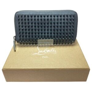 Christian Louboutin Panettone Black Red Long Wallet